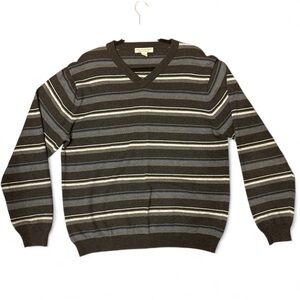 Pronto Uomo Charcoal and Slate Men’s Cashmere Bland Pullover. Size XL